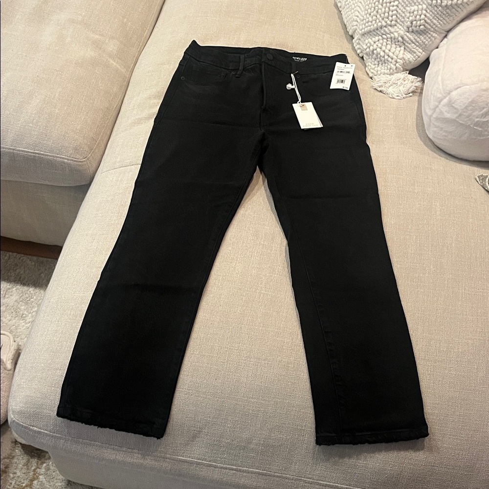 Good American “Good Legs Straight” Black Denim Jeans New with Tags